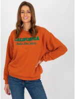 Dámská mikina MA BL tmavě oranžová model 18249863 - FPrice Dámská mikina MA BL tmavě oranžová model 18249863 - FPrice