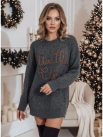Dámský svetr  v jedné grafitový Dstreet model 21982125 - FashionStreet