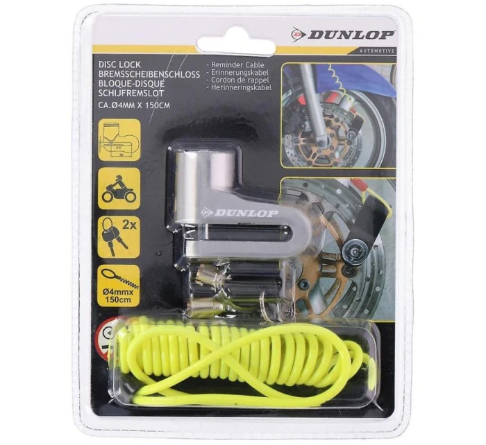 ZÁMOK BRZDOVÉHO KOTÚČA S LANKOM PRIPOMÍNAJÚCIM STRIEBORNÚ FARBU DUNLOP