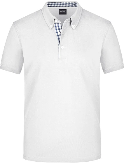 Daiber JN 964 Pánske piqué polo s gombíkmi 02.0964 biela/námornícka modrá/biela Daiber JN 964 Pánske piqué polo s gombíkmi 02.0964 biela/námornícka modrá/biela