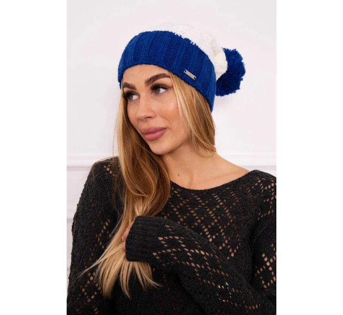 Paris fleecová čiapka K212 ecru+chabra