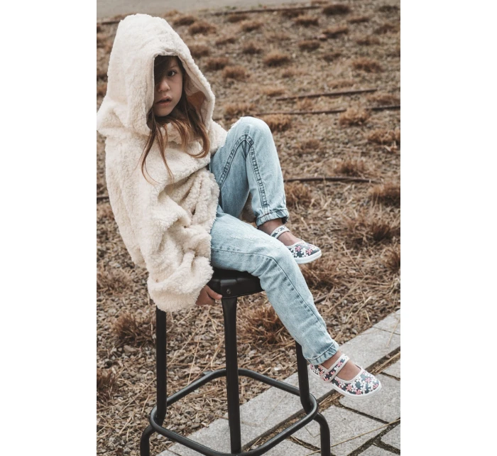 Dziecięce Baleriny W Kwiatuszki Granatowo-Szare Noah Dziecięce Baleriny W Kwiatuszki Granatowo-Szare Noah