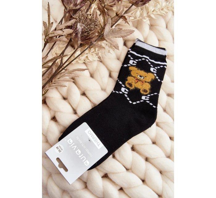 Teplé Bavlněné Ponožky S model 21645012 Černé - Aura.via