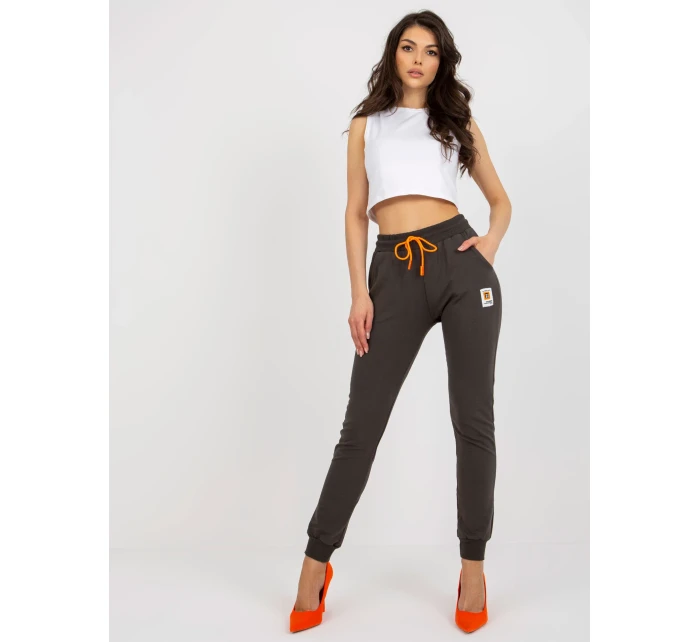 Tepláky RV DR 7886.04 tmavá khaki