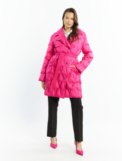 Monnari Kabáty Dámský prošívaný kabát s límcem Pink