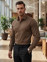 Pánska elegantná hladká košeľa SLIM FIT FashionStreet DX2680