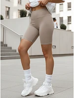 Dámske športové cyklistické šortky v béžovo-sivej farbe FashionStreet SY0568 Dámske športové cyklistické šortky v béžovo-sivej farbe FashionStreet SY0568