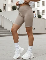 Dámske športové cyklistické šortky v béžovo-sivej farbe FashionStreet SY0568
