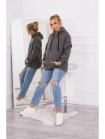 Mikina Warm-up s polovičným zipsom v grafitovej farbe Mikina Warm-up s polovičným zipsom v grafitovej farbe