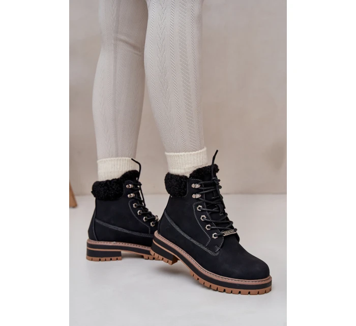 Zateplené dámské boty Big Star model 21669664 Černé - Big Star Shoes Zateplené dámské boty Big Star model 21669664 Černé - Big Star Shoes