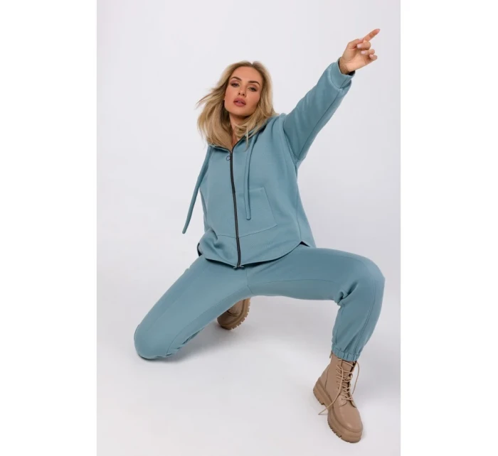 M761 Mikina s kapucňou na zips a klokaním vreckom - agáve M761 Mikina s kapucňou na zips a klokaním vreckom - agáve