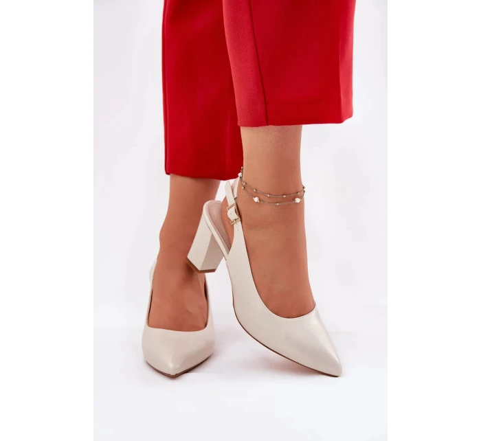 Dámske pohodlné lodičky na podpätku Sergio Leone - perleťové Dámske pohodlné lodičky na podpätku Sergio Leone - perleťové