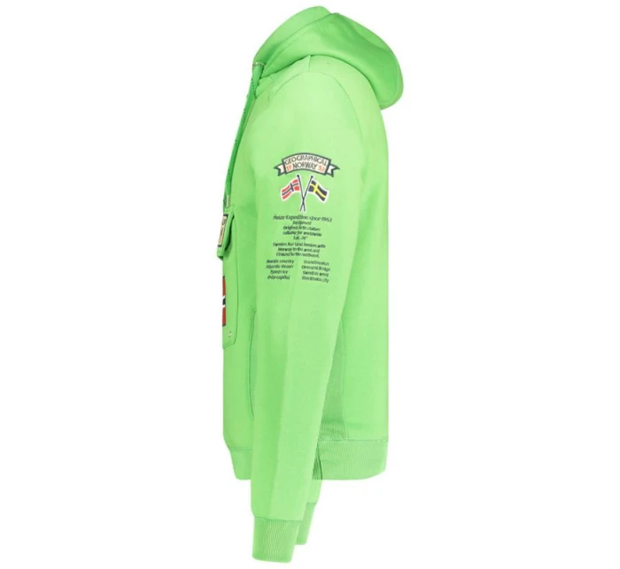 Unisex mikina WW4181H/GN Zelený vzor - Geografické Nórsko