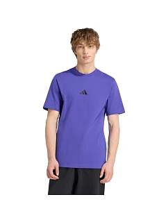 Pánské tričko Essentials Small Logo Single Jersey fialové model 22348373 - ADIDAS