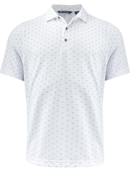 Cutter & Buck Virtue Polo Printed Men Pánske funkčné polo „Printed“ 68.4432 biele Cutter & Buck Virtue Polo Printed Men Pánske funkčné polo „Printed“ 68.4432 biele