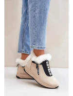 Dámské Botky S Kožešinou Béžové model 21680798 - Boto Dámské Botky S Kožešinou Béžové model 21680798 - Boto