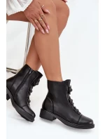 Skórzane Botki Damskie Z Ozdobnymi Kwiatkami Ocieplane Czarne Belverine Skórzane Botki Damskie Z Ozdobnymi Kwiatkami Ocieplane Czarne Belverine