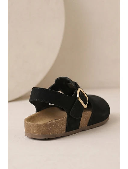 Dámské sandály z přírodního semiše Big Star model 22178980 Černé - Big Star Shoes