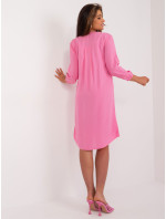 Ružové vzdušné šaty s 3/4 rukávmi SUBLEVEL