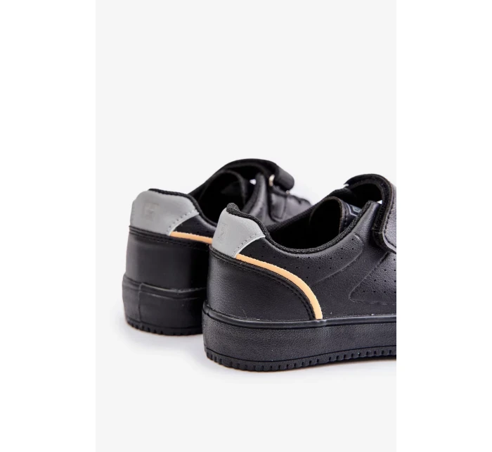 Detské tenisky z ekokože na suchý zips Big Star Black