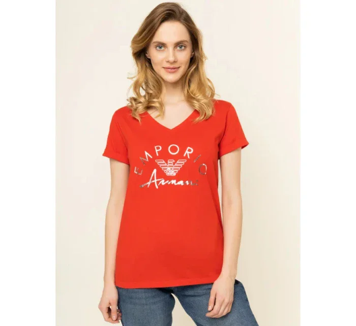 Dámske tričko 164334 0P291 00074 červená - Emporio Armani