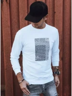Pánská bílá mikina s potiskem Dstreet model 21966028 - FashionStreet Pánská bílá mikina s potiskem Dstreet model 21966028 - FashionStreet