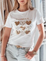 Dámske tričko so srdcom LOVETIK white FashionStreet RY2735
