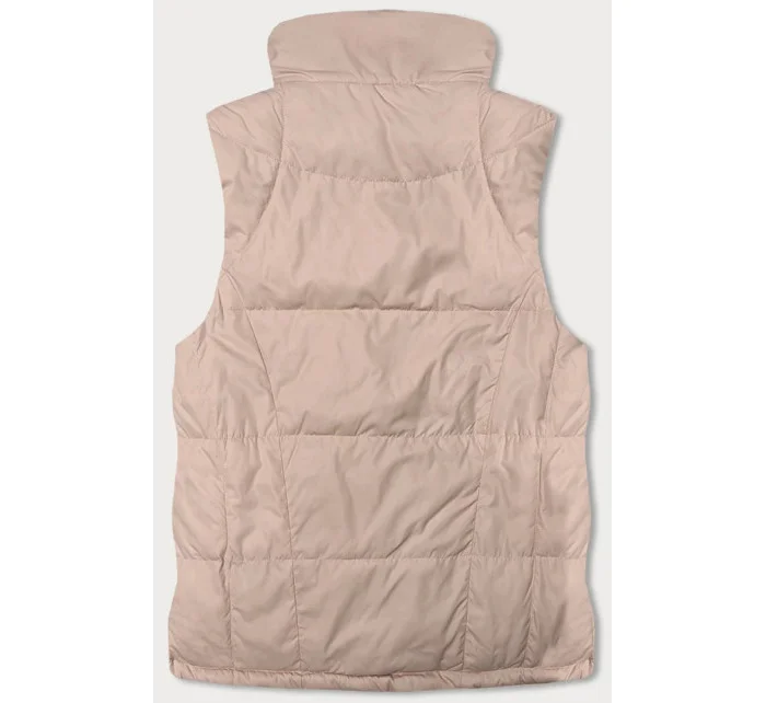 Svetlo béžová obojstranná dámska vesta (2383-1)