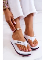 Dámské žabky na klínku Big Star model 21579660 Bílá - Big Star Shoes Dámské žabky na klínku Big Star model 21579660 Bílá - Big Star Shoes