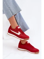 Buty Sportowe Sneakersy Damskie Czerwone Zerina