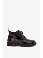 Dámske lakované čižmy D&A - čierne Dámske lakované čižmy D&A - čierne