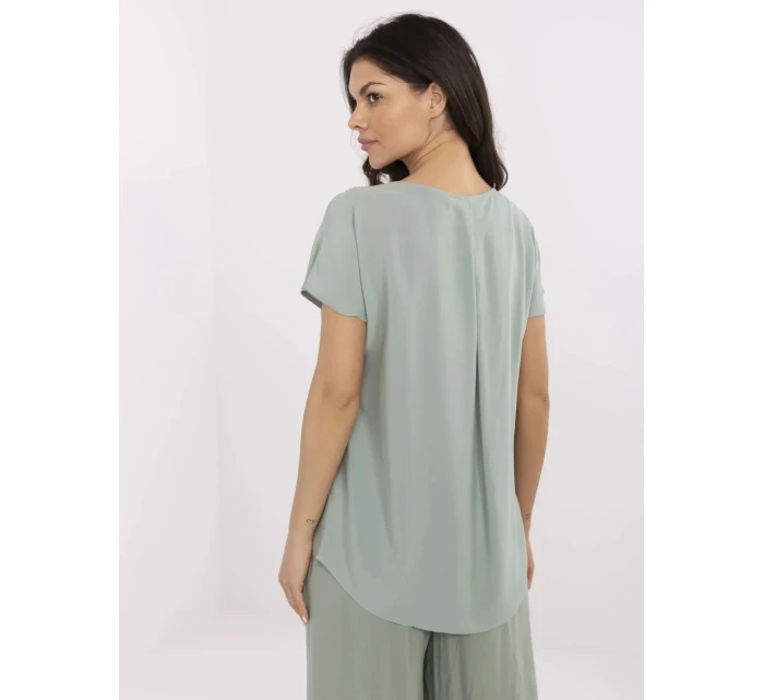 Blúzka D73761M11171B pistáciová Blúzka D73761M11171B pistáciová