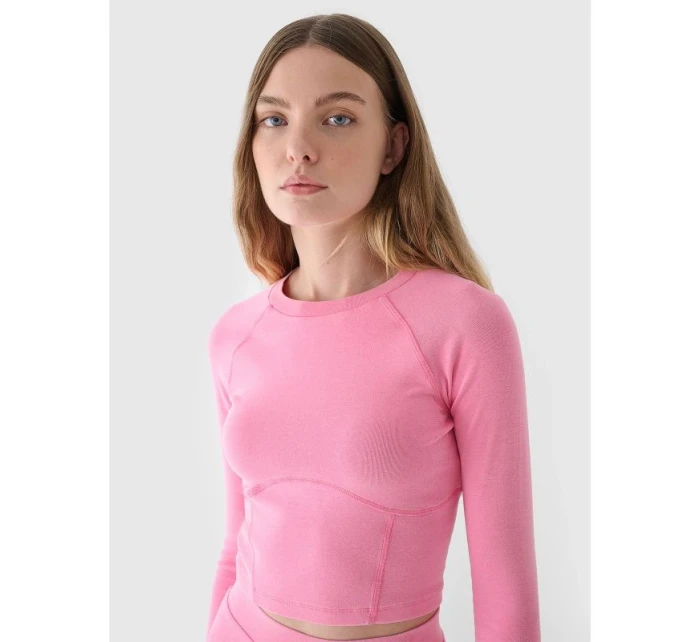 Dámské hladké tričko s dlouhým rukávem model 21432511 - 4F