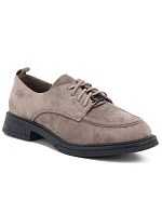 Dámské béžové semišové polobotky model 22343130 - VINCEZA