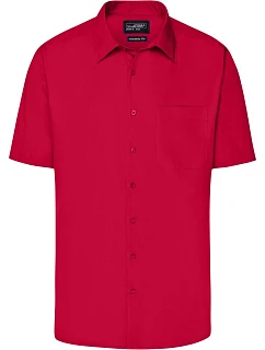 JN Popelínová business košile s krátkým rukávem 02.0 red model 22487659 - Daiber