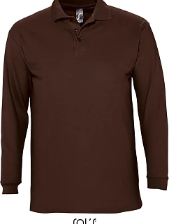 SOL'S Winter II Piqué polo s dlouhým rukávem model 22525761 chocolate