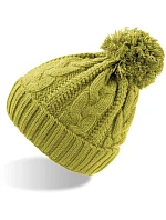 Pletená čepice s copánkovým vzorem green model 22452633 - Atlantis Headwear Pletená čepice s copánkovým vzorem green model 22452633 - Atlantis Headwear
