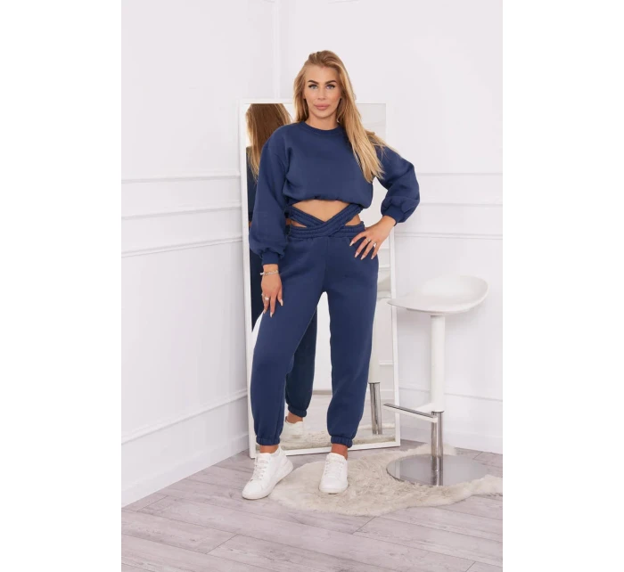 Zateplená souprava s krátkou model 18749044 mikinou - K-Fashion Zateplená souprava s krátkou model 18749044 mikinou - K-Fashion