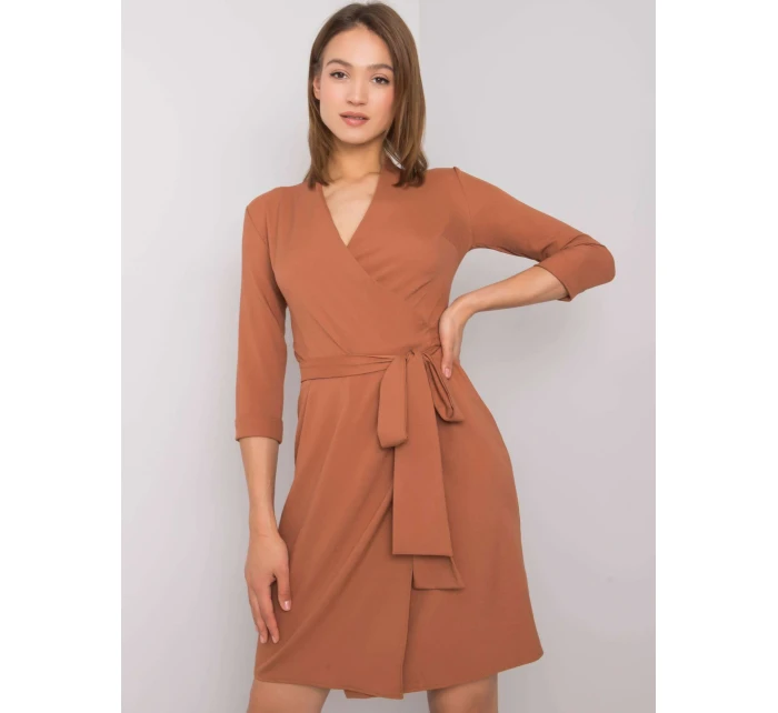 Šaty LK SK 507665.17P svetlo hnedá