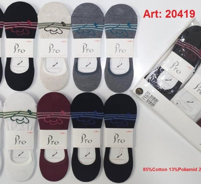Dámske ponožky so silikónom PRO 20419 36-40 MIX