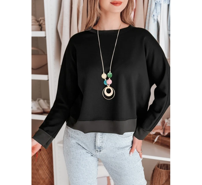 Dámská máslová halenka oversize s přívěskem černá Dstreet model 21986129 - FashionStreet