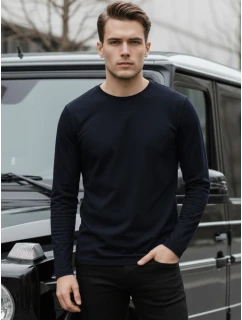 Pánské tmavě modré tričko s dlouhým rukávem Dstreet model 21994128 - FashionStreet