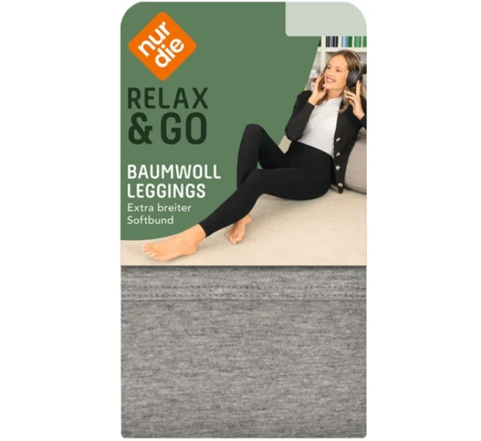 Dámské bavlněné legíny model 20565637 LEGGINGS šedá - NUR DIE Dámské bavlněné legíny model 20565637 LEGGINGS šedá - NUR DIE