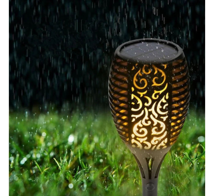 SOLÁRNA LAMPA TANCUJÚCE PLAMENE 10X10X79CM 36 LED