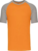Kariban K 330 Baseballové tričko 20.K330 oranžové/svetlosivé
