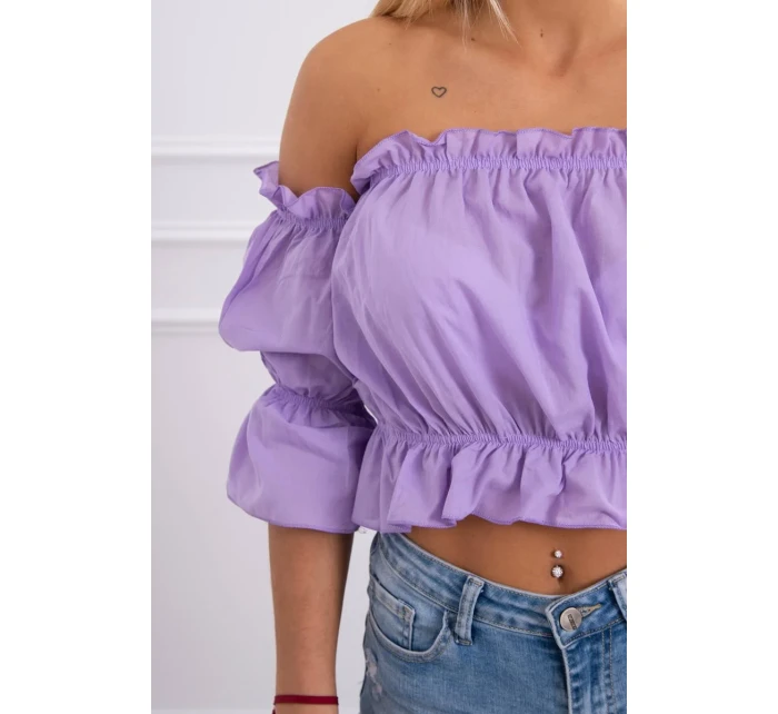 Španělská halenka ve fialové barvě Španělská halenka ve fialové barvě