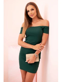 Španielska dámska bavlnená sukňa s krátkym rukávom tmavozelená