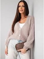 Dámský svetr na knoflíky s volným střihem z 80 fango model 22342318 - K-Fashion Dámský svetr na knoflíky s volným střihem z 80 fango model 22342318 - K-Fashion