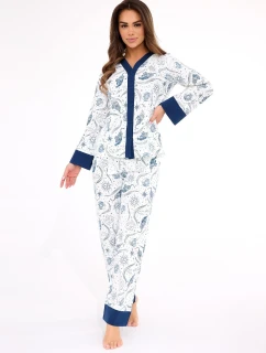pyžamo model 21236412 Amber long/r S2XL dámské rozepínací - Cornette
