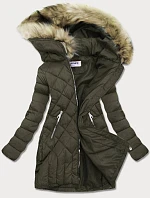 Dámska prešívaná zimná bunda khaki (lf808)